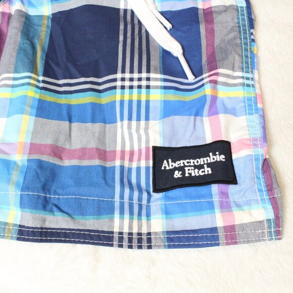 Plaid Abercrombie & Fitch Swim Trunks Size Extra Large NWT - Picture 2 of 6